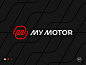 My Motor App Logo品牌标识市场平模式出售购买火焰火波浪线六角形自动换挡汽车图字母M标志图标