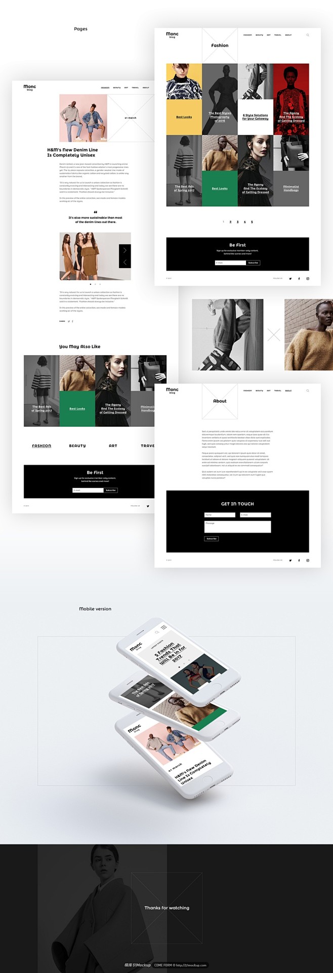 Monc Blog Template 博...