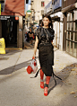 Bella Hadid for Elle by Dan Martensen : Bella Hadid hits the streets in red-hot looks for the February 2016 issue of Elle magazine, shot by Dan Martensen and styled by Samira Nasr.