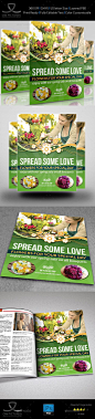 Flowers Shop Flyer Template@北坤人素材