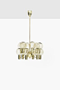 Hans-Agne Jakobsson ceiling lamp in brass and glass at Studio Schalling