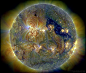 Venus and the Triply Ultraviolet Sun 
Image Credit: NASA/SDO & the AIA, EVE, and HMI teams; Digital Composition: Peter L. Dove
Explanation: An unusual type of solar eclipse occurred in 2012. Usually it is the Earth's Moon that eclipses the Sun. That y