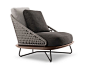 Upholstered garden armchair Rivera Collection by Minotti | design Rodolfo Dordoni