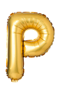 Letter P from English alphabet of balloons