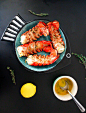 Lemon Butter Grilled Lobster Tails