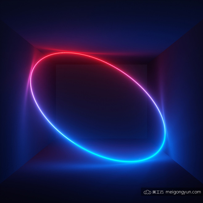 3D霓虹灯虚拟现实抽象迷幻的闪烁的背景超...