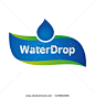 Vector Mineral Bottled Spring water logo label template