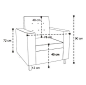 设计参考图，单人沙发尺寸图
