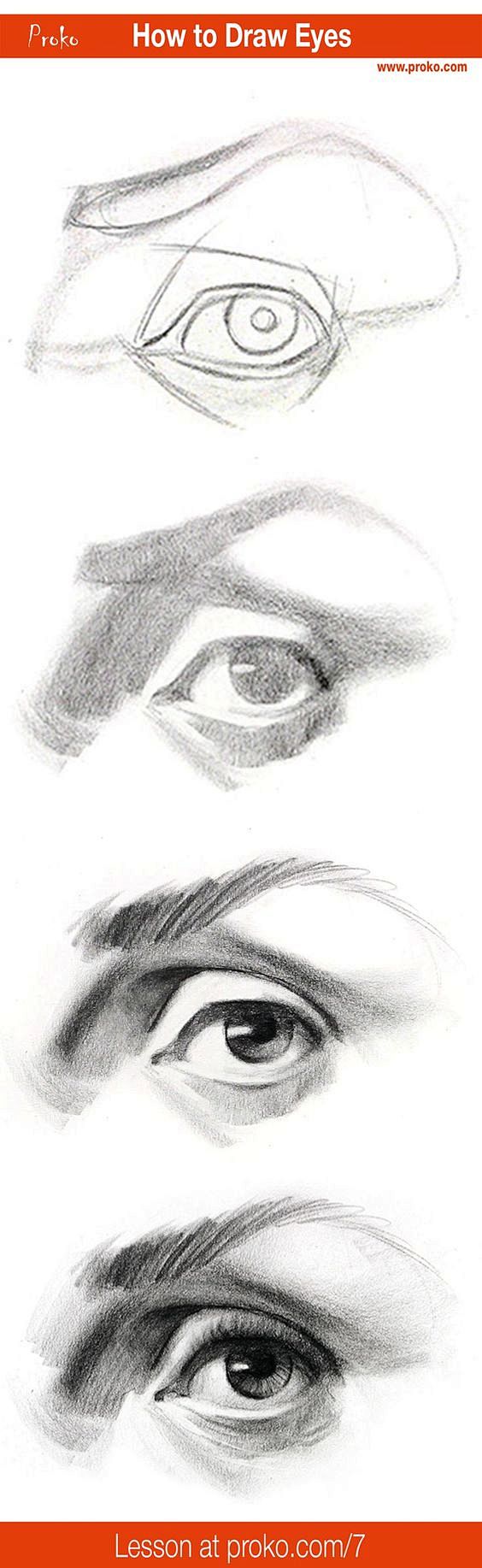 Draw realistic eyes ...