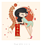 Chinese New Year Greeting Card 2014 on Behance_画 _T20181123 #率叶插件，让花瓣网更好用# _手绘绘画表现采下来 #率叶插件 - 让花瓣网更好用#