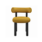 玛斯菲诺欧式现代创意环绕式靠背椅办公议会金属椅餐厅布艺餐椅-淘宝网