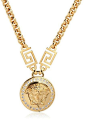 Versace Jewelry for Men | Versace Medusa Crystals Gold Plated Necklace in Gold - Lyst