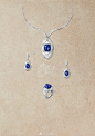 #手工珠宝设计# #珠宝手绘# #珠宝设计# #设计美学# 接昨天的11ct蓝宝石戒指，客人强烈要求来个套装又得去找石头了。