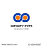 infinity eyes logo vector illustration