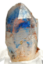 Papagoite and Copper included in Quartz from South Africa