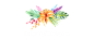 夏季五颜六色的水彩热带花卉花圈