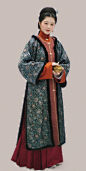 Traditional Chinese hanfu in Ming dynasty style. Garments: 仙鹤云纹桑波缎立领斜襟长袄, 西番莲宋锦圆领棉袄, 缠枝莲缎马面裙. Photo&Clothes by 撷秀