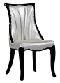皮艺餐椅 简约新古典餐椅 实木餐桌椅子 时尚餐厅靠背椅 C-0966