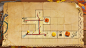 Adventure Mobile Game - Quest Map, Dungeon Map, and Score Screen UI, Adrien Girod : Concepts / Illustrations for a cancelled project.