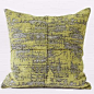 Lemon Yellow Mix Color Metallic Chenille Pillow