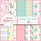 Baby Story - Digital Papers & Backgrounds - Mygrafico.com