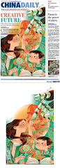 中国日报china daily欧洲版20180727期封面插画图片 _插画漫画采下来 #率叶插件，让花瓣网更好用#