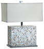 Cyan Design Shell Tile Table Lamp in White & Polished Chrome Finish  table lamps