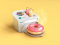 Printer of delicious 3D donuts, Mikael Perilä : Quick illustration for an article about 3D printing foods.