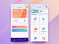 Private Bank App Design I 2 banking app e wallet fintec transactions app wallet app ios app app design illusustration 2019 app design modern app design credit cards payment getway design agency financial app bank activity app