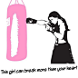 person people woman punch punching bag exercise fight box fighter