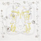 140X140厘米方巾 Hermès | Brides de Gala Fleuries Bijou爱马仕 丝巾设计 图案设计 配色 构图