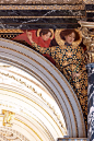 Murals in the Kunsthistorisches Museum in Vienna by Gustav Klimt.
