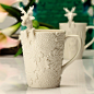 欧式原单陶瓷毛线蕾丝浮雕咖啡杯创意马克情侣杯生日结婚礼物送勺 - 随便逛逛 - 淘宝网 #简约#