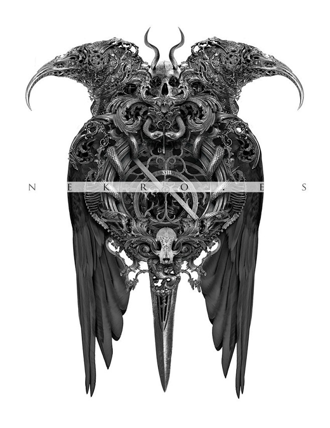 【西班牙插画艺术家：Nekro】满满的暗...