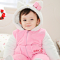 婴儿衣服6个月bb公主装0-1岁冬装一岁婴幼儿童装连体衣女宝宝棉衣