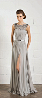 Silver floor length gown xmas ideas