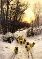 Joseph Farquharson “The sun had closed the winter’s day”