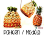 The pineapple is (just like watermelon !) the fruity accessory of this summer. I wanted to spare the 405€ (540$) that the Moscino bag cost. So, I decided to make my own crocheted pineapple bag. The pattern contains the instructions for all the possible va