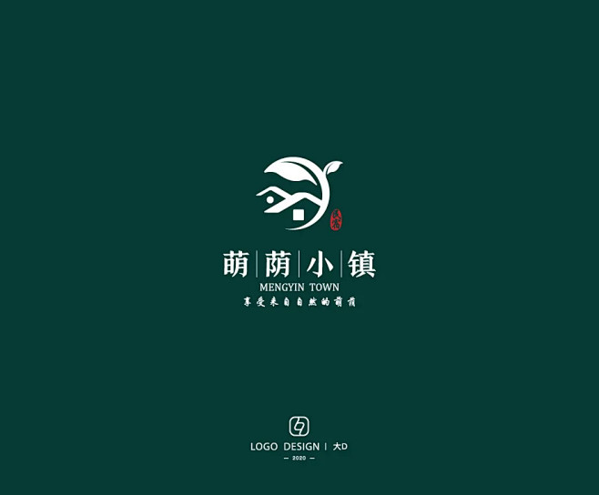 学LOGO-萌荫小镇-民宿logo-创意...