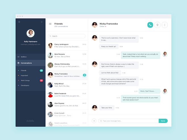 Dribbble chat real p...