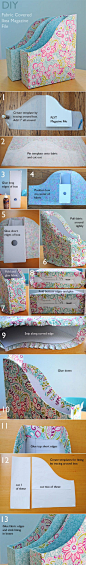 fabric covered ikea magazine files tutorial