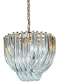 Venini Murano Curve Chandelier By Carlo Nason  MidCentury Modern, Glass, Metal, Lighting by Susanne Hollis, Inc