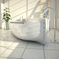 Freestanding Adamantx® bathtub OCEAN by ZAD ITALY design Gessica Mendilicchio