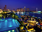 游泳池 晚上 灯 景观 新加坡 1600 x 1200 | 美图每周 PicperWeek.com
