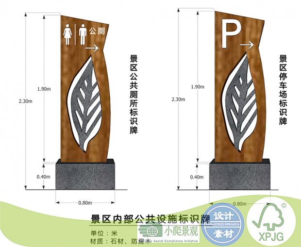 su模型森林公园全套标识牌导览牌指示提示...