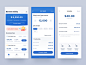贷款app项目2象适用贷款金钱财政例证设计ux ui蓝色