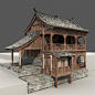 Chinese Old Wooden House 3d model - CGStudio