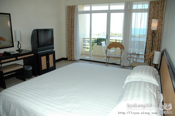 酒店 三亚湾，椰风长廊，远处美丽的三亚市...