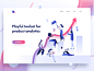 Playful analytics landing page vector creative dmit page data concept collaboration design characters illustration people