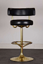 Brass Swivel Vintage Bar Stools...that would compliment my two vintage brass bar stools!: 
